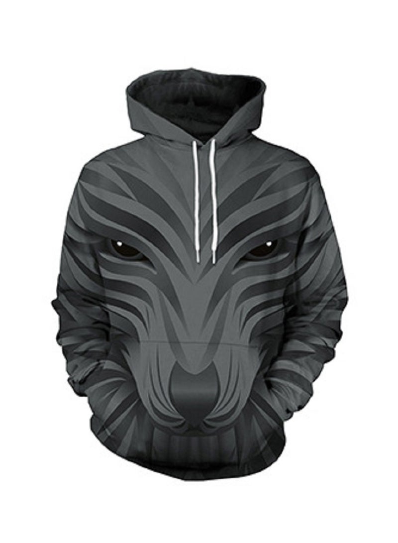Loquat 3D Creative Abstract Three-dimensional Animal Print Hoodie - Image 1