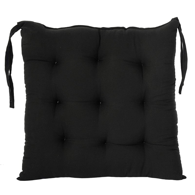 HANUMANT Microfiber Chair Cushion Seat Pad with Ties Use for Home Chair Bookstore Library Cafe Car Office 40X40cm 40CM40CM Black 3 - Image 5