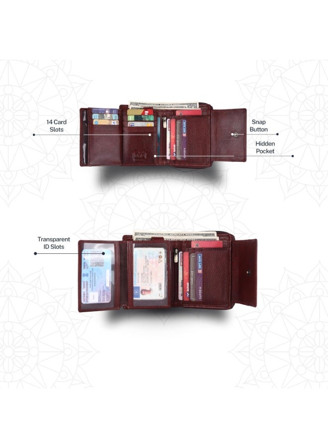 HAMMONDS FLYCATCHER Gift Combo - Genuine Leather Wallets for Men and Women, Stylish Couples Gift Set with Multiple Card Slots, Zipper Pockets - Ramadan, Eid, Anniversary and Wedding Gift Idea | HJYF - Image 5