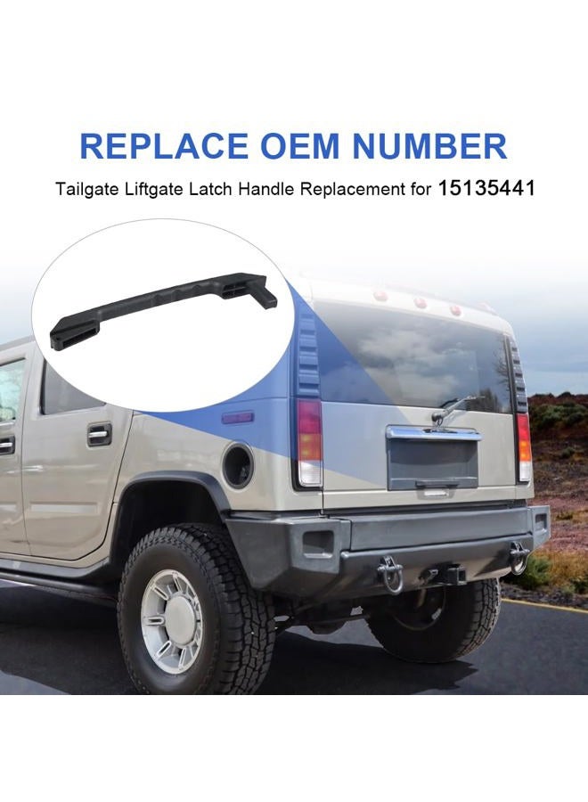 JDMON Replacement for Tailgate Liftgate Handle Exterior Textured Lever Hummer H2 2003 2004 2005 2006 2007 2008 2009 Rear Lift Gate Latch Handle Rear Textured Grip Lever Replacement for 15135441 97503 - Image 3