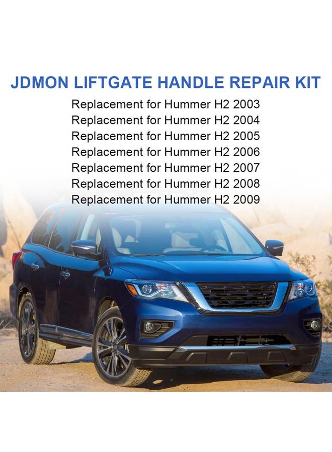 JDMON Replacement for Tailgate Liftgate Handle Exterior Textured Lever Hummer H2 2003 2004 2005 2006 2007 2008 2009 Rear Lift Gate Latch Handle Rear Textured Grip Lever Replacement for 15135441 97503 - Image 2