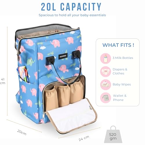 MAMMA Diaper Bag for Mothers for Travel, Baby Bag for Mother Travel, Hospital Bag for Delivery Women, Baby Diaper Bag for Mom, 12 Pockets Diaper Bags for Mothers with 9 Months Warranty - Image 3