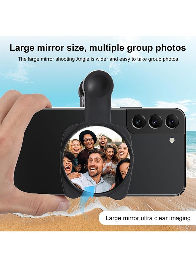 Quantum 2-in-1 Phone Selfie Mirror Clip, Magnetic Selfie Mirror for iPhone Back Camera, Universal Compact for Recording Vlog Accessories - Image 4