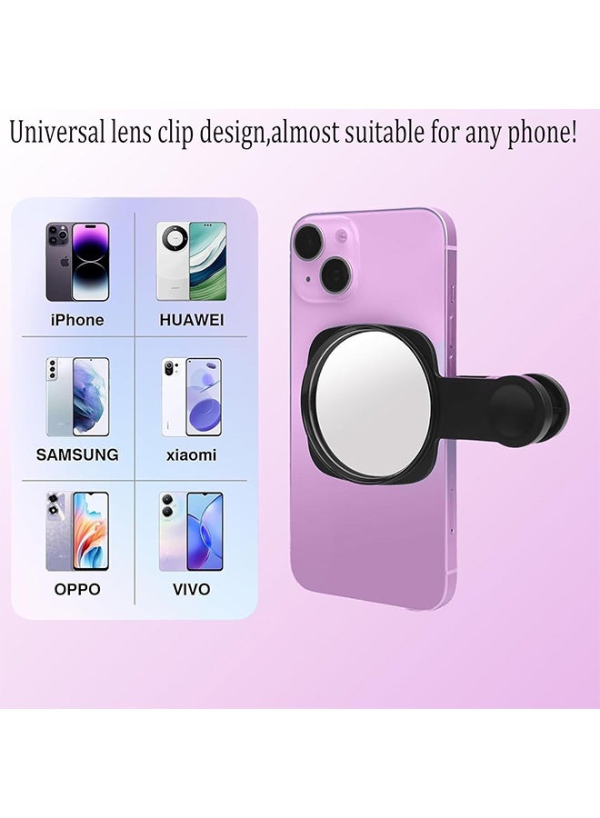 Quantum 2-in-1 Phone Selfie Mirror Clip, Magnetic Selfie Mirror for iPhone Back Camera, Universal Compact for Recording Vlog Accessories - Image 5