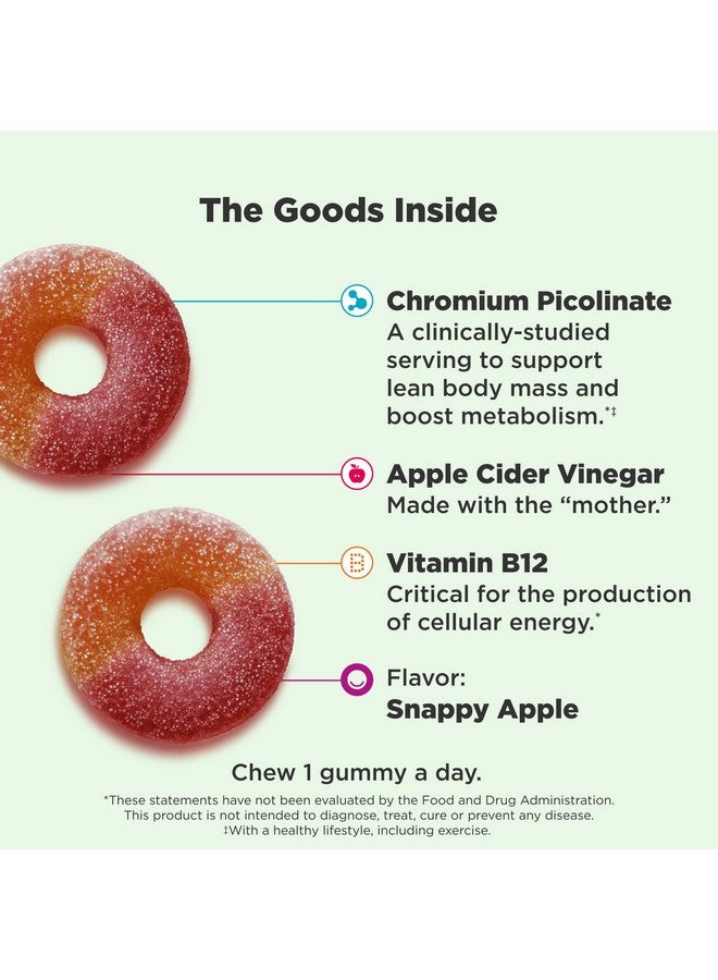 OLLY Metabolism Gummy Rings, Apple Cider Vinegar, Vitamin B12, Chromium, Energy and Digestive Health, Chewable Supplement, Apple Flavor, Twin Pack - 60 Count - Image 3