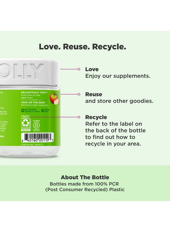 OLLY Metabolism Gummy Rings, Apple Cider Vinegar, Vitamin B12, Chromium, Energy and Digestive Health, Chewable Supplement, Apple Flavor, Twin Pack - 60 Count - Image 5