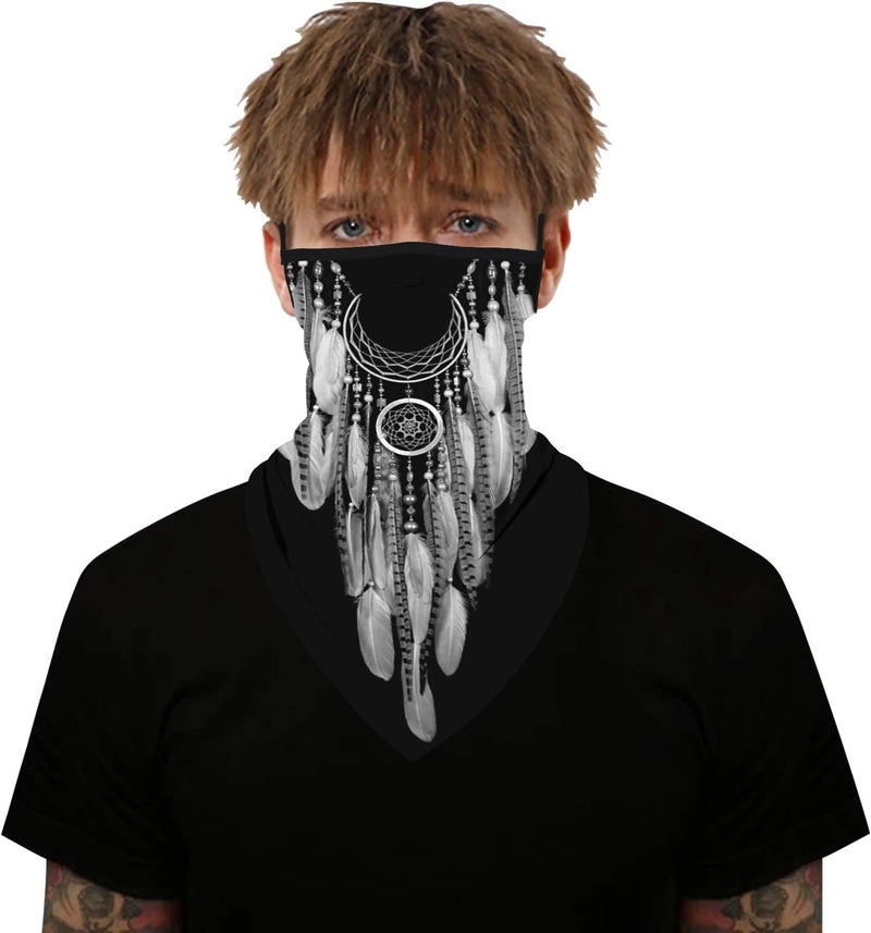 YAYOUREL Neck Gaiter Face Mask Covering Bandanas for Men Women Summer UV Face Scarf Mask Cover Facemask Balaclava Headbands - Image 5