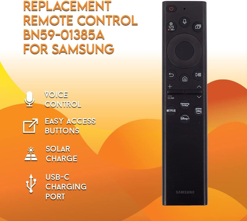 Ceybo 2021 Model Solar Voice Remote Control for Samsung Smart TVs Compatible with Neo QLED, The Frame and Crystal UHD Series (BN59-01385A) - Image 2