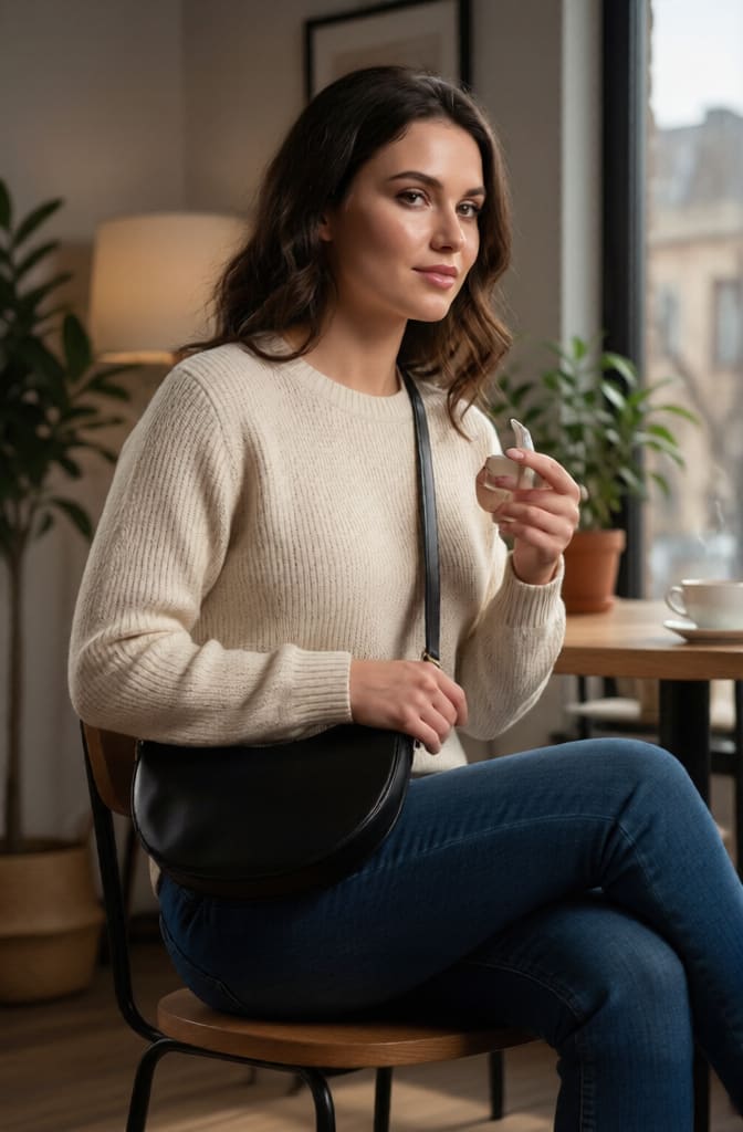 A stylish black shoulder bag with a modern and comfortable half-moon design, perfect for everyday outings and formal occasions. - Image 2