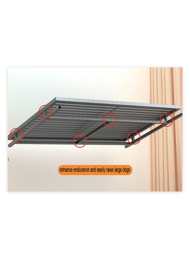 KLNAMAEAAN Metal Pet Cage with Lockable Wheels and Doors - Image 4