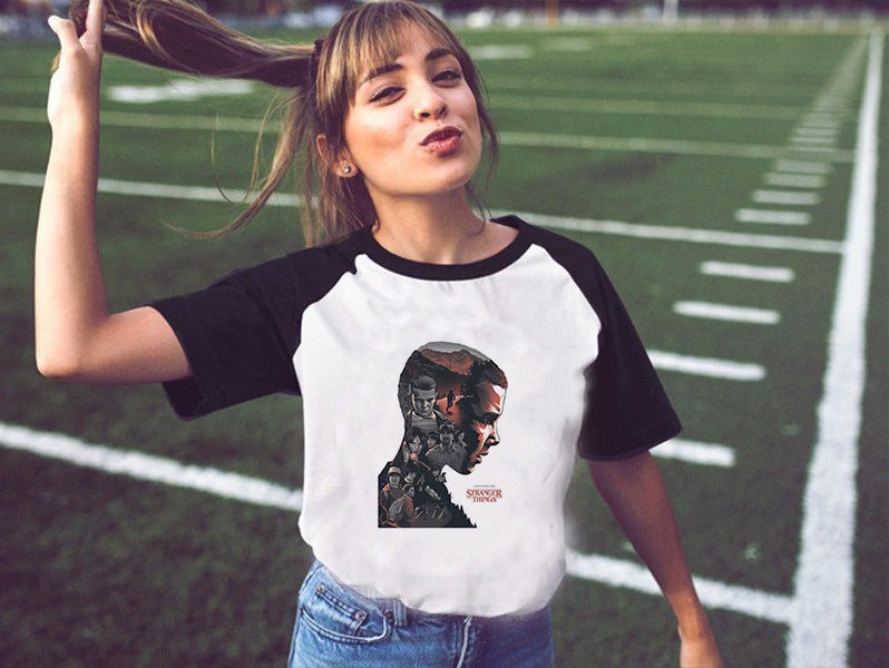 Strange Things 3 Printed Women'S Raglan T-Shirt Women'S Short Sleeve Wish - Image 1
