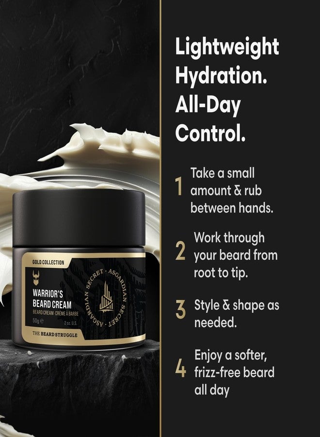 The Beard Struggle Beard Cream by Beard Struggle-Valhalla's Gates Beard Butter Moisturizer & Softener for Men-Hydrated with Avocado & Jojoba Oils-Beard & Mustache Growth Cream 50g - Image 2