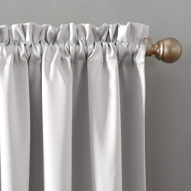 Sun Zero Oslo Theater Grade Extreme Total Blackout Rod Pocket Curtain Panel, 52" x 95", Pearl - Image 3