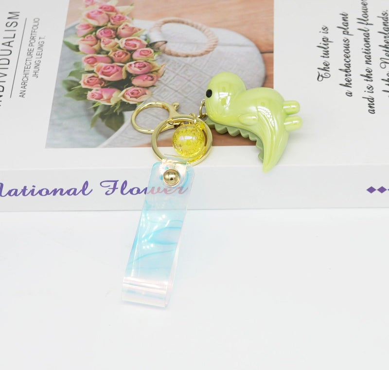 Moydolo Acrylic Cute Dinosaur Car Key Chain Ring Charm Dino Keychain Pendant For Bags Backpack Purse Accessories - Image 3