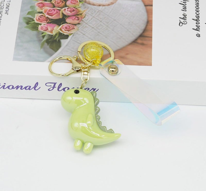 Moydolo Acrylic Cute Dinosaur Car Key Chain Ring Charm Dino Keychain Pendant For Bags Backpack Purse Accessories - Image 2