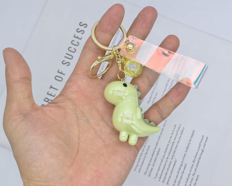Moydolo Acrylic Cute Dinosaur Car Key Chain Ring Charm Dino Keychain Pendant For Bags Backpack Purse Accessories - Image 4