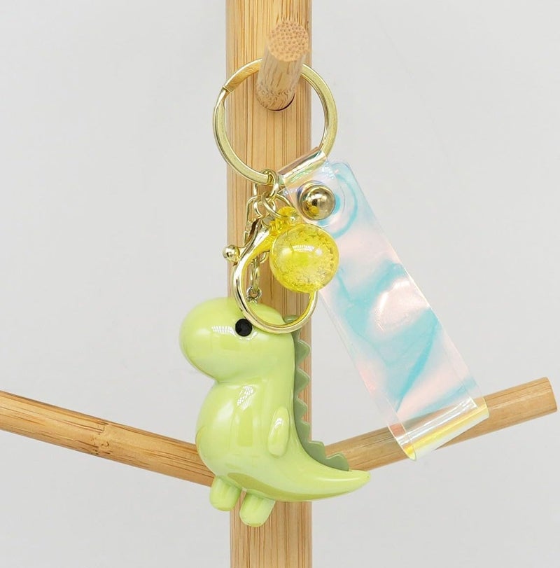 Moydolo Acrylic Cute Dinosaur Car Key Chain Ring Charm Dino Keychain Pendant For Bags Backpack Purse Accessories - Image 5