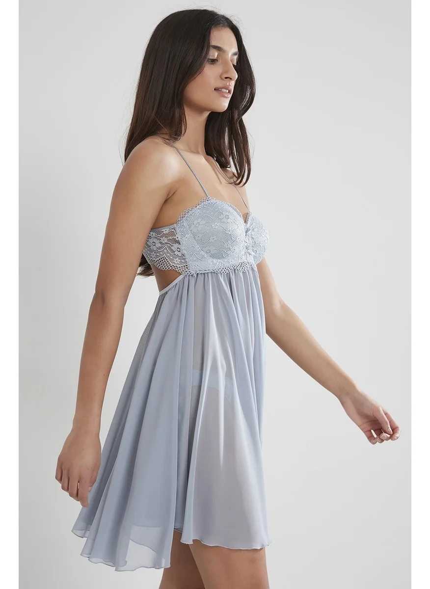 بيير كاردان 880 Satin Nightgown - Mist