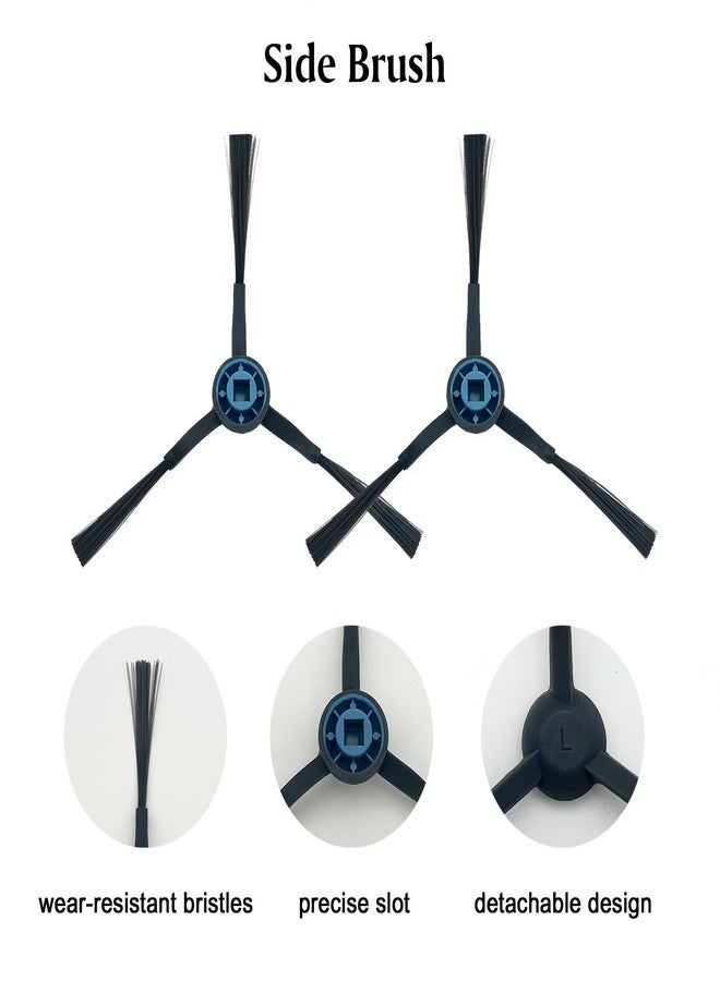 طقم قطع غيار 6 في 1 للمكنسة الكهربائية الروبوتية والممسحة يوريكا J15 برو ألترا - يتضمن: بكرتين رئيسيتين للفرشاة، 8 فرش جانبية، 4 فلاتر HEPA، 6 أكياس غبار، 4 وسادات ممسحة، أداة تنظيف واحدة - يكفي لمدة 3 أشهر - Image 3