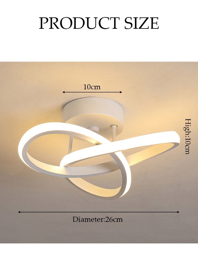 DUNISO LED Ceiling Light，Flush Mount Chandelier，Tri Color Dimming，Adjustable，Suitable for Bedrooms, Bathrooms, Kitchens, Balconies, Corridors，White  - Image 2