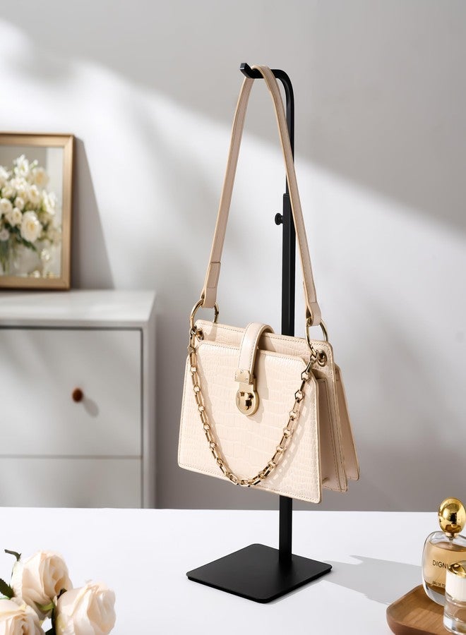 حامل حقائب يد من بيكبيف، عبوة من 3 قطع: رف تعليق أسود للحقائب والمحافظ والأكاليل، حامل خطاف قابل للتعديل للاستخدام على الطاولة أو في الخزانة أو في متاجر البيع بالتجزئة للبائعين. - Image 3