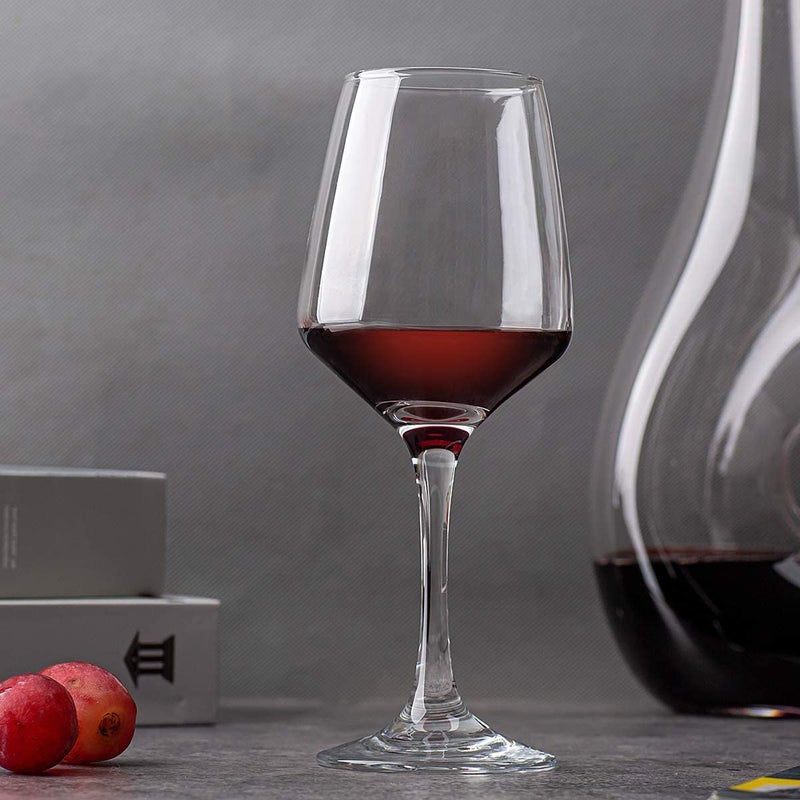 BINZO Glass Wine Glasses Set of 6 360 ml Perfect for Red Wines White Wines Premium Glassware - Image 3