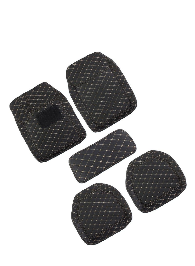 Generic Universal Floor Mat for Car Premium & High Quality Rexine Black - 5 Pcs Set - Image 3