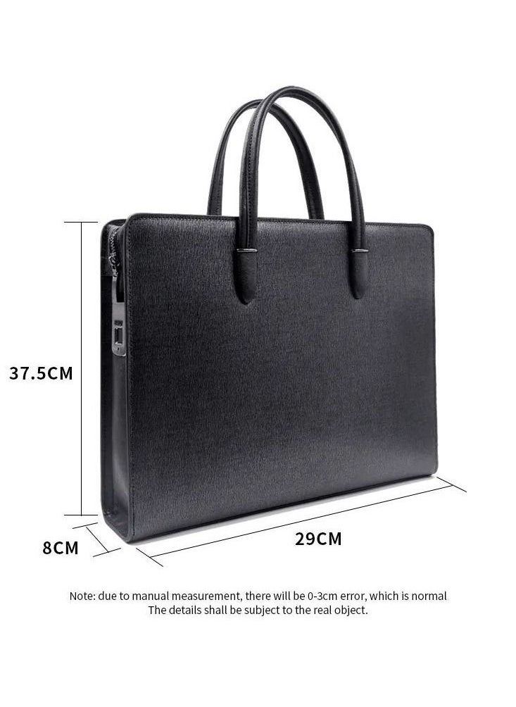 Generic - Fingerprint lock Genuine leather Handbag For men Shoulder Bag Brief Case - Image 1