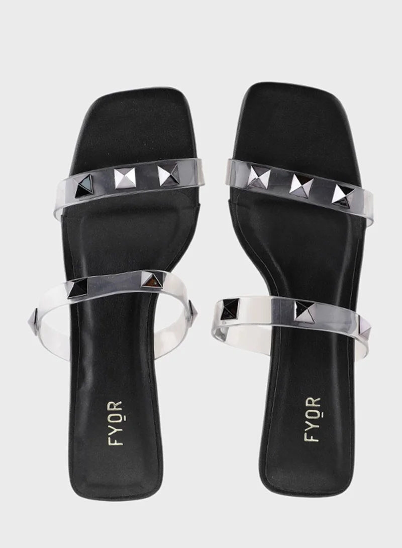 FYOR Block Mid Heel Sandals