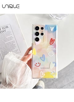 Unique Compatible with Samsung Galaxy S24 Ultra Cases, Smiley Pattern Cases, Peach Heart Cases, Gradient Cases, TPU Slim Shockproof Cases  - Image 1