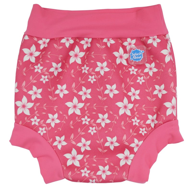 Splash About Splash About Kids Reusable Swim Happy Nappy (Pink Blossom Medium (3-8 months)) - Image 1