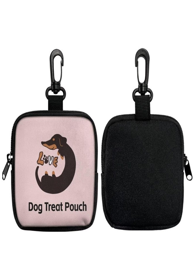 Fonplted Pink Dog Treat Pouch for Pet Walking and Training Dog Food Bags Small Fanny Zipper Pack Holder for Puppy Snack Dispenser Kit for Outdoor Use - Image 2