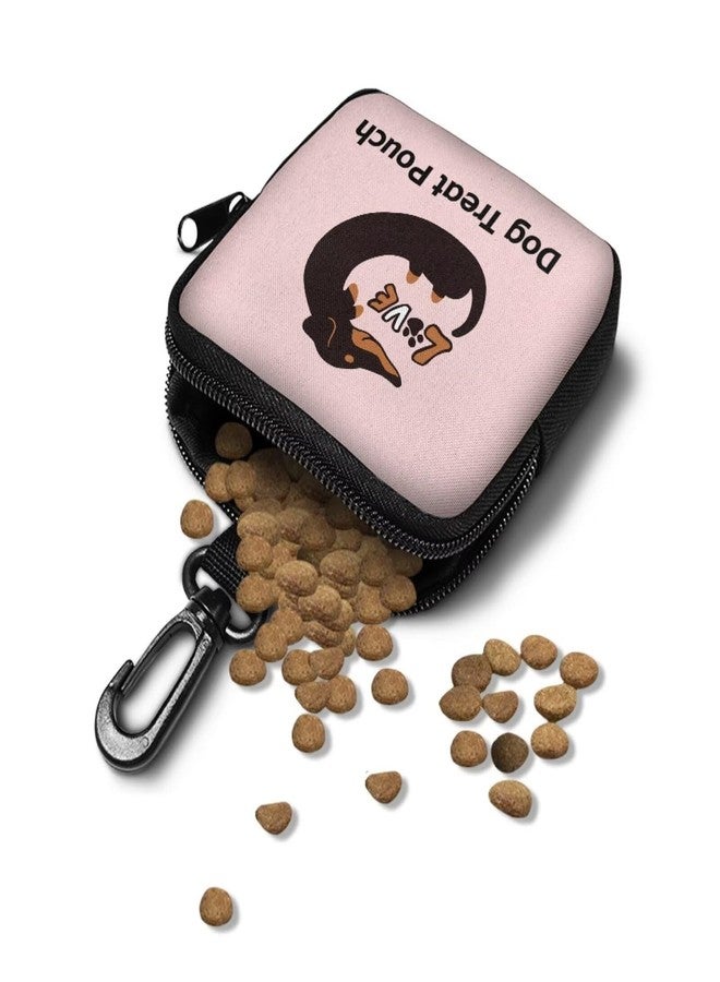 Fonplted Pink Dog Treat Pouch for Pet Walking and Training Dog Food Bags Small Fanny Zipper Pack Holder for Puppy Snack Dispenser Kit for Outdoor Use - Image 5
