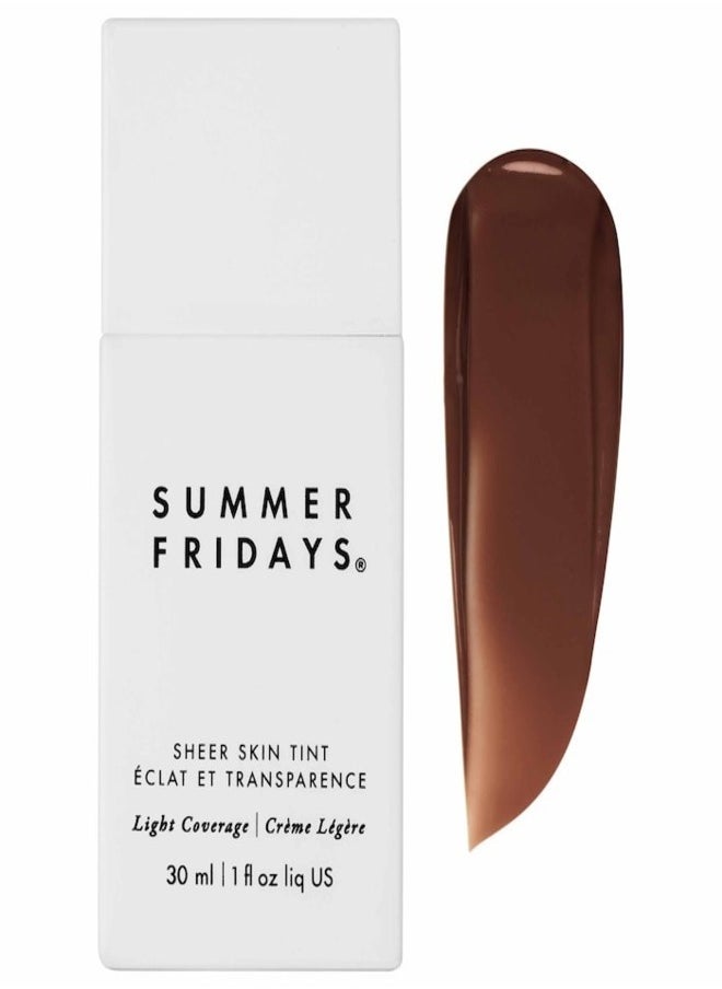 SUMMER FRIDAYS Summer Fridays Sheer Skin Tint with Hyaluronic Acid & Squalane – Lightweight, Hydrating Coverage, Shade 8 - Medium dark with a warm neutral undertone 30ml  - Image 1