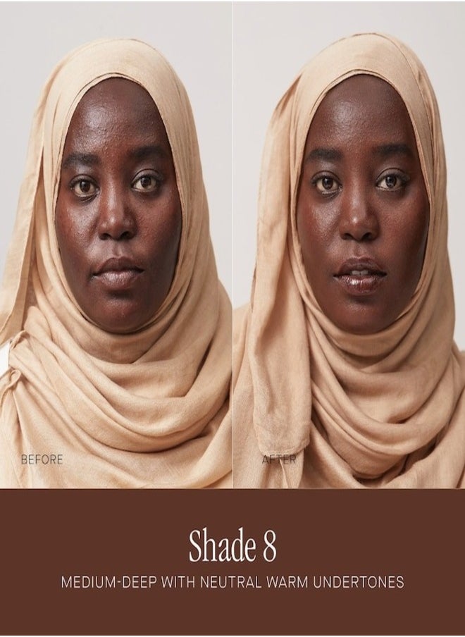 SUMMER FRIDAYS Summer Fridays Sheer Skin Tint with Hyaluronic Acid & Squalane – Lightweight, Hydrating Coverage, Shade 8 - Medium dark with a warm neutral undertone 30ml  - Image 2