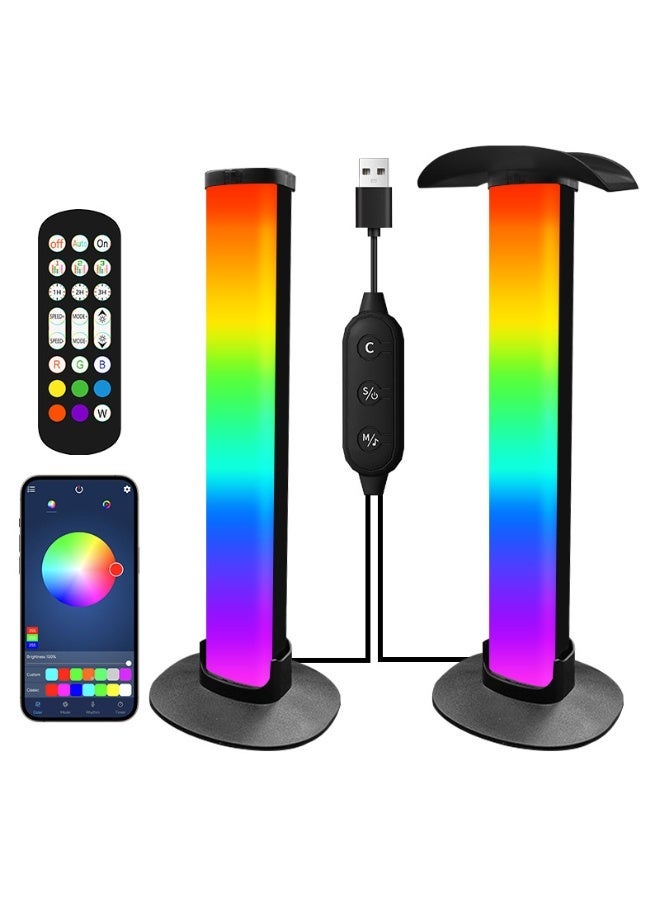 Univer Tang 2 Pcs Smart Light Bars, RGB Light Bar with Music Modes and Scene Modes, Bluetooth Color Light Bar with Smart App Control - Image 1