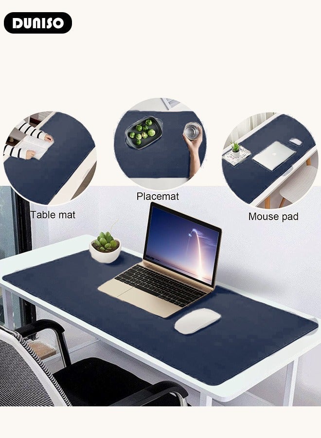 DUNISO Leather Desk Pad Protector, Office Desk Mat, Waterproof Writing Desk Pad for Eye Protection, Anti-Slip Large Mouse Pad for Office and Home, Applicable Game,Office,Learning - Image 2