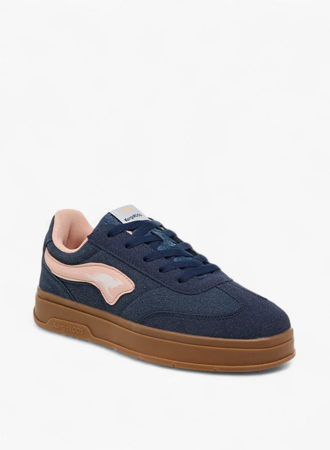 كانغاروس Women's Colourblock Lace-Up Sneakers