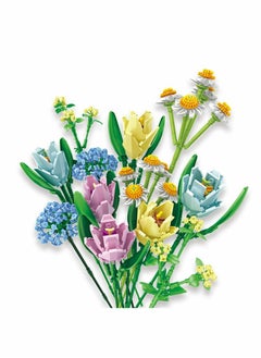 Excefore Flower Bouquet Building Kit Tulips Blocks Sets Botanical Collection Creative Project for Adult Home Decoration Compatible with Lego  - Image 1