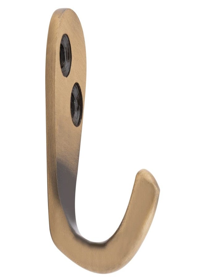 MHS Brass Made Multipurpose Decorative Wall or Door Hooks HangerMounted with Screws (J Type Antique Brass, Pack of 4) - Image 2