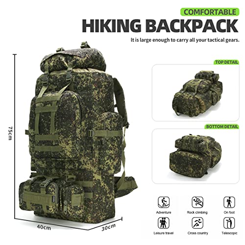 King'sGuard 100L Camping Hiking Backpack Molle Rucksack Military Camping Backpacking Daypack - Image 5