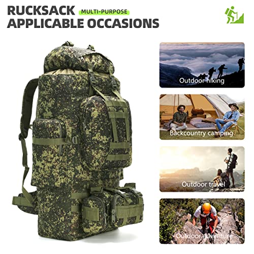 King'sGuard 100L Camping Hiking Backpack Molle Rucksack Military Camping Backpacking Daypack - Image 2