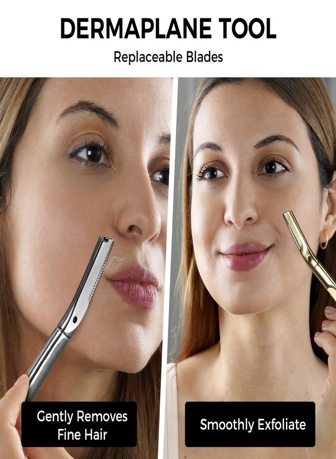 زومتشي شفرات حلاقة ديرمابلانينج من زومتشي، مجموعة من 10 شفرات بديلة (مساحة كبيرة)، شفرات حلاقة ديرمابلانينج معدنية، شفرات حلاقة حواجب خالية من البلاستيك - Image 3