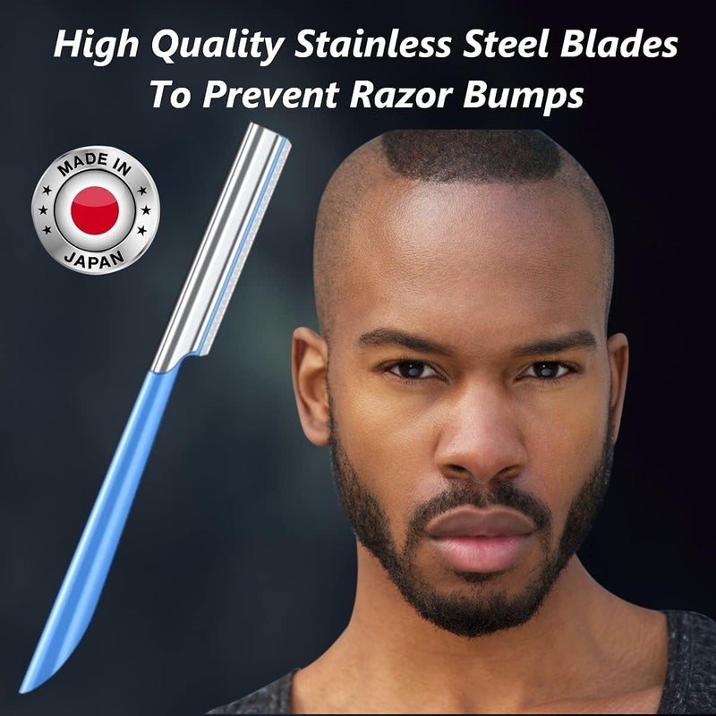 VERTEX Mustache Scissors Grooming Kit Comb - Movember Travel Razor Mens Beard Trimmer Straight Edge Stainless Steel Shaping Tool For Men After Black Color Dye Goatee Shaper Clippers Balm Combs Wash Brush - Image 4