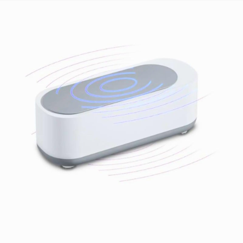 Ultrasonic Cleaner for Glasses, Jewelry, Rings, Makeup Brushes, and Accessories, High Frequency Portable Cleaning Case, Multipurpose Ultrasonic Cleaning Machine for Deep and Gentle Cleaning (Gray) - Image 1