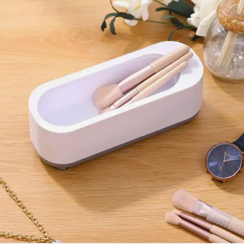 Ultrasonic Cleaner for Glasses, Jewelry, Rings, Makeup Brushes, and Accessories, High Frequency Portable Cleaning Case, Multipurpose Ultrasonic Cleaning Machine for Deep and Gentle Cleaning (Gray) - Image 2