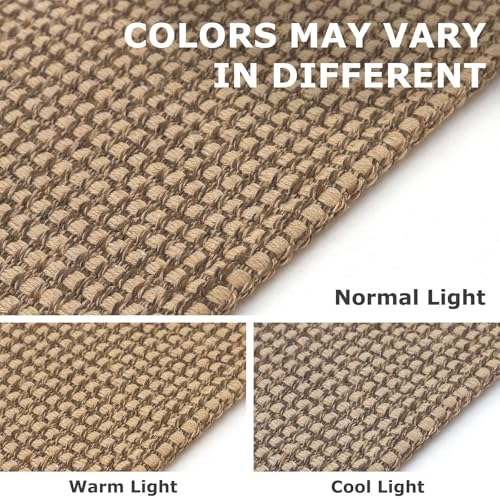 IOHOUZE Small Area Rug 2x3 Washable Woven Rugs for Entryway Non Slip Rubber Backed Kitchen Rugs Indoor Outdoor Doormat Throw Rug Floor Carpet for Entrance Front Door, Orange/Tan/Brown - Image 5