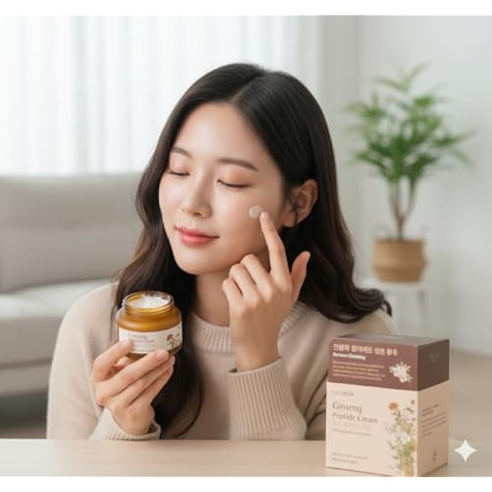 GLAMFOX Ginseng Peptide Anti-Aging Face Cream, with 86% Ginseng Extract, 9x Peptides, 5x Ceramides - Image 3