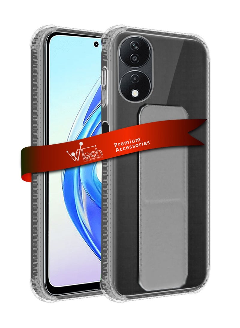 Wtech TPU Hand Grip Air Pillow Case Cover For Honor X7b 4G 2023 Clear/Grey - Image 1