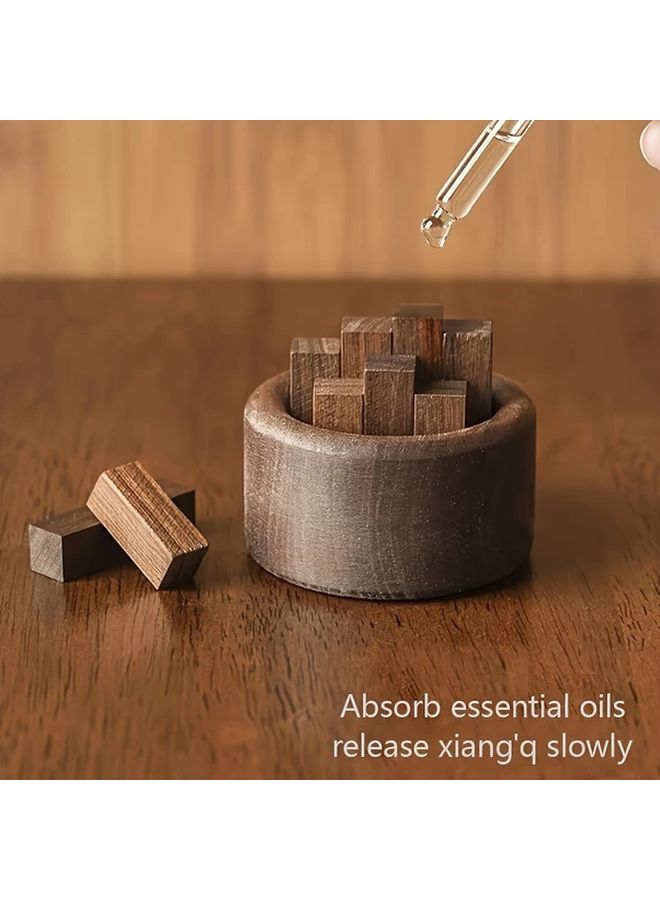 حجر ناشر لزيت عود الزان العطري، علاج عطري بلا لهب للمنزل والسيارة - Image 2